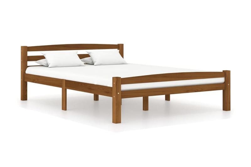 Sengeramme honningbrun heltre furu 120x200 cm - Brun - Møbler - Senger - Sengeramme & sengestamme