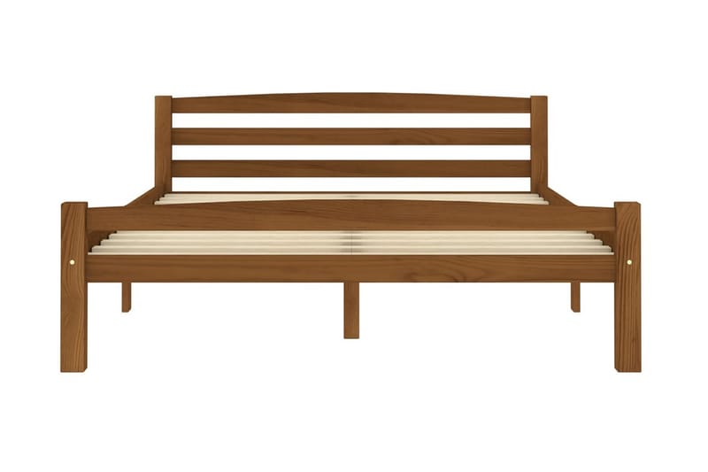 Sengeramme honningbrun heltre furu 120x200 cm - Brun - Møbler - Senger - Sengeramme & sengestamme