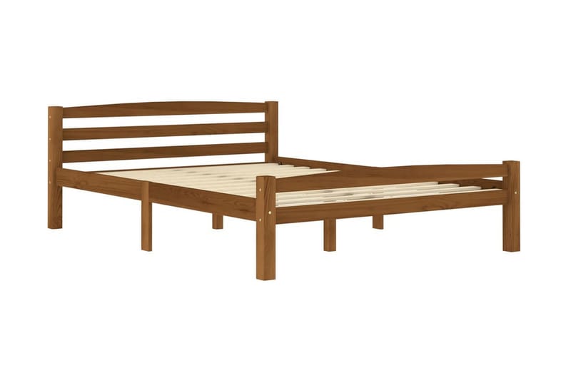 Sengeramme honningbrun heltre furu 120x200 cm - Brun - Møbler - Senger - Sengeramme & sengestamme