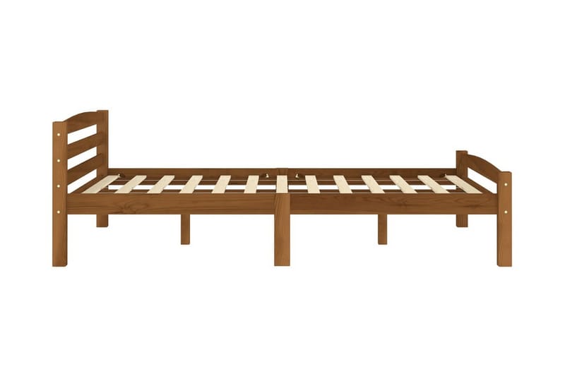 Sengeramme honningbrun heltre furu 120x200 cm - Brun - Møbler - Senger - Sengeramme & sengestamme