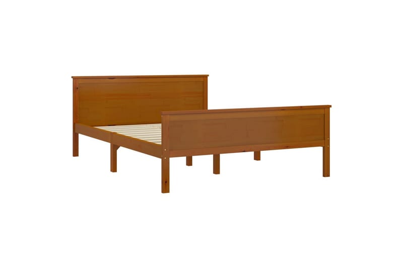 Sengeramme honningbrun heltre furu 140x200 cm - Brun - Møbler - Senger - Sengeramme & sengestamme