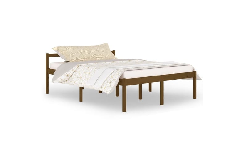 Sengeramme honningbrun heltre furu 150x200 cm 5FT King - Brun - Møbler - Senger - Sengeramme & sengestamme