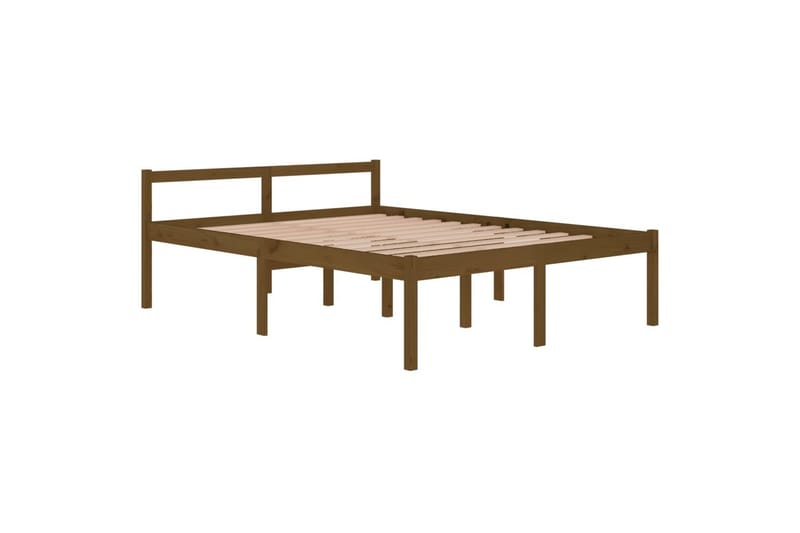 Sengeramme honningbrun heltre furu 150x200 cm 5FT King - Brun - Møbler - Senger - Sengeramme & sengestamme