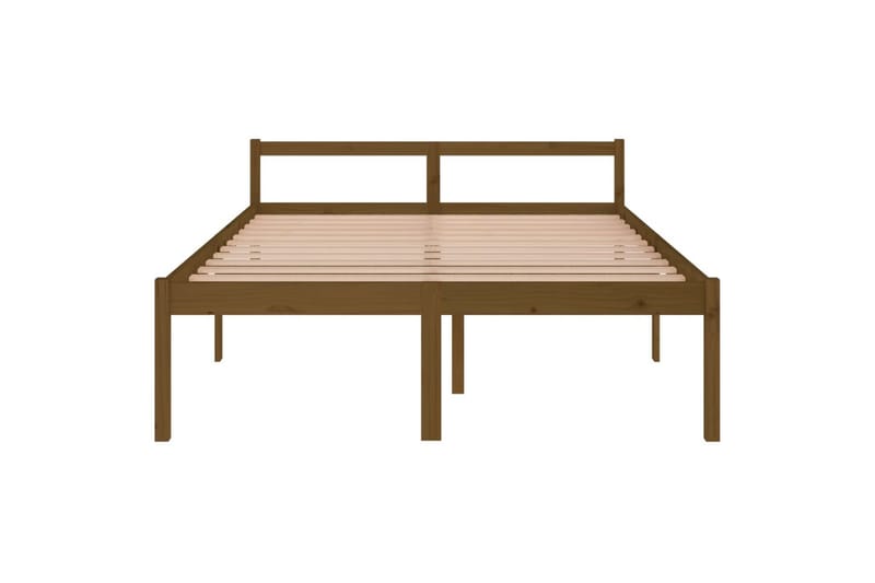 Sengeramme honningbrun heltre furu 150x200 cm 5FT King - Brun - Møbler - Senger - Sengeramme & sengestamme
