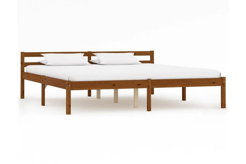 Sengeramme honningbrun heltre furu 160x200 cm - Brun - Møbler - Senger - Sengeramme & sengestamme