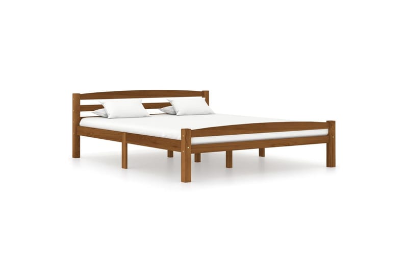 Sengeramme honningbrun heltre furu 160x200 cm - Brun - Møbler - Senger - Sengeramme & sengestamme