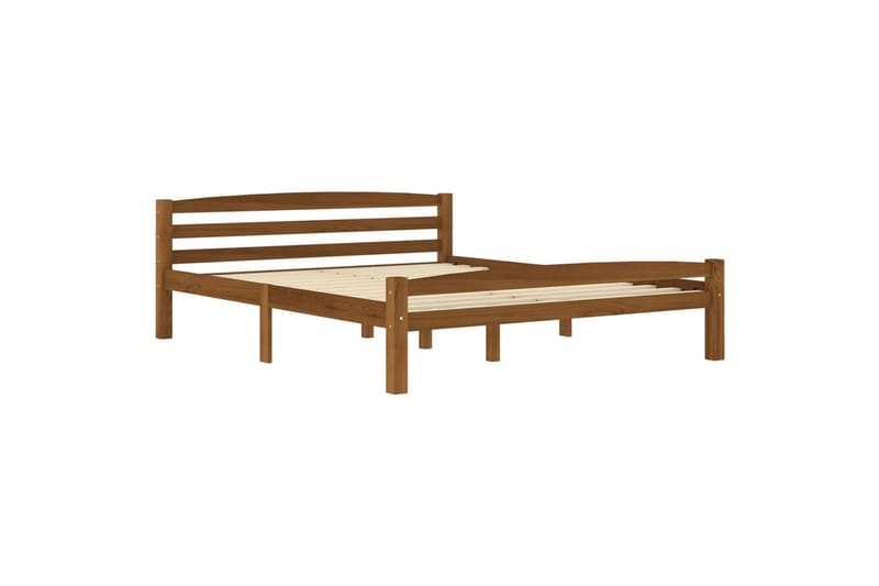 Sengeramme honningbrun heltre furu 160x200 cm - Brun - Møbler - Senger - Sengeramme & sengestamme