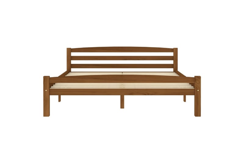 Sengeramme honningbrun heltre furu 160x200 cm - Brun - Møbler - Senger - Sengeramme & sengestamme