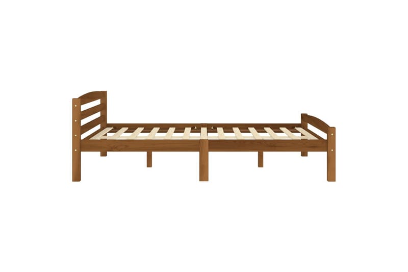 Sengeramme honningbrun heltre furu 160x200 cm - Brun - Møbler - Senger - Sengeramme & sengestamme