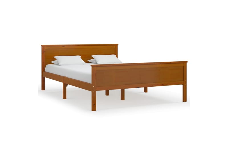 Sengeramme honningbrun heltre furu 160x200 cm - Brun - Møbler - Senger - Sengeramme & sengestamme