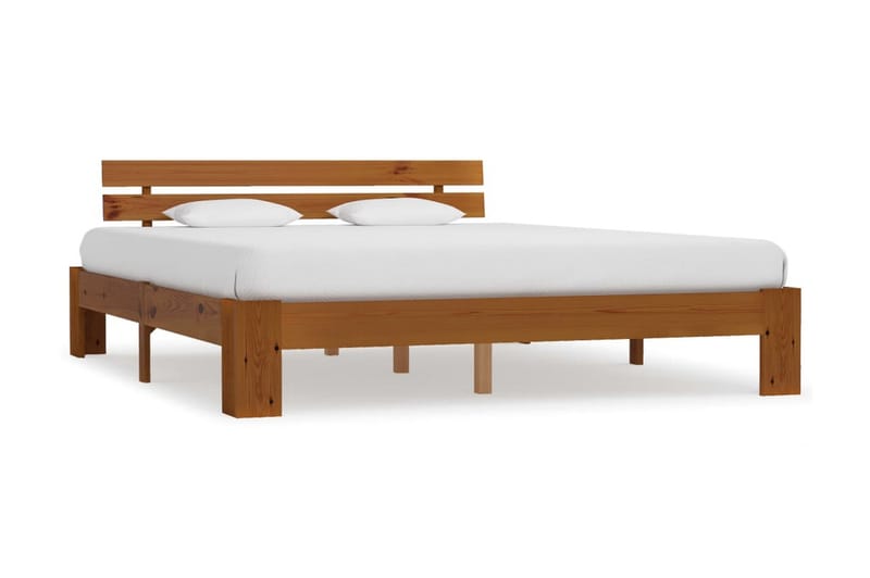 Sengeramme honningbrun heltre furu 180x200 cm - Brun - Møbler - Senger - Sengeramme & sengestamme