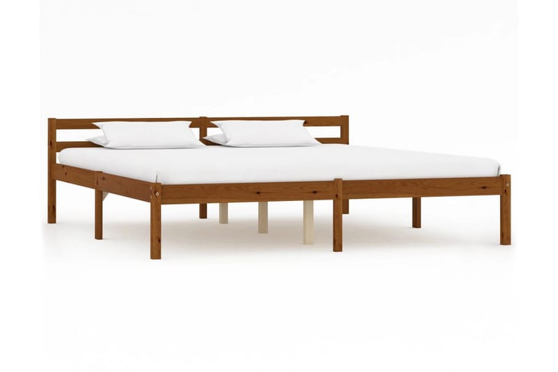 Sengeramme honningbrun heltre furu 180x200 cm - Brun - Møbler - Senger - Sengeramme & sengestamme