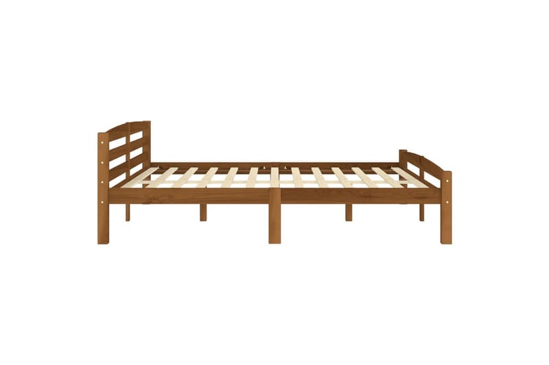 Sengeramme honningbrun heltre furu 200x200 cm - Brun - Møbler - Senger - Sengeramme & sengestamme
