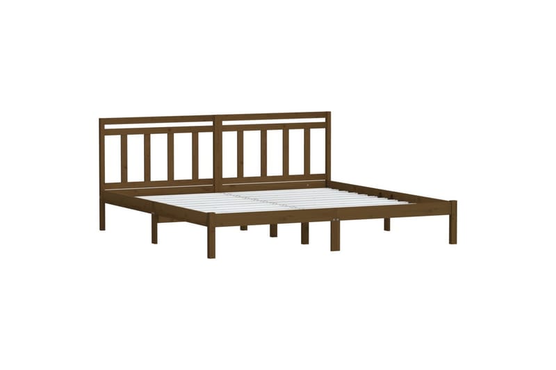 Sengeramme honningbrun heltre furu 200x200 cm - Brun - Møbler - Senger - Sengeramme & sengestamme