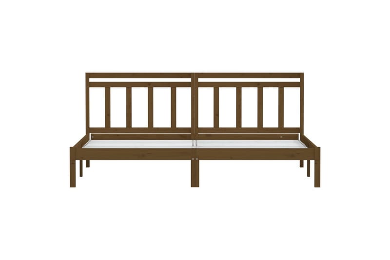 Sengeramme honningbrun heltre furu 200x200 cm - Brun - Møbler - Senger - Sengeramme & sengestamme