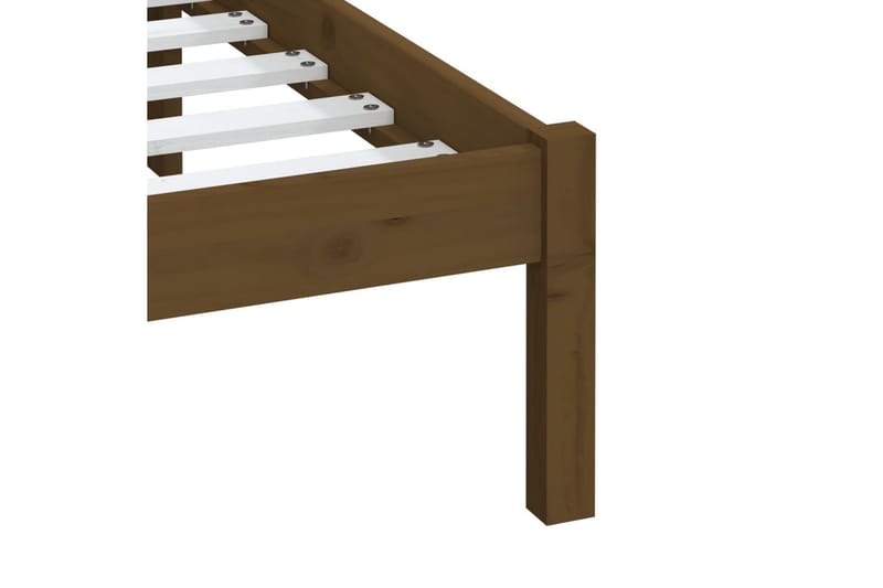 Sengeramme honningbrun heltre furu 200x200 cm - Brun - Møbler - Senger - Sengeramme & sengestamme