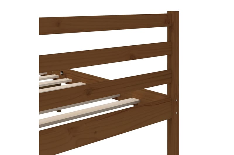 Sengeramme honningbrun heltre furu 200x200 cm - Brun - Møbler - Senger - Sengeramme & sengestamme