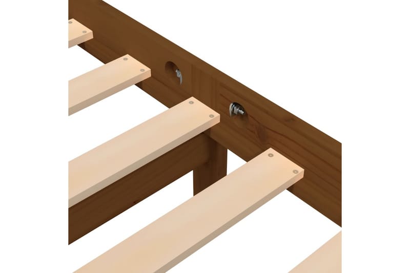 Sengeramme honningbrun heltre furu 200x200 cm - Brun - Møbler - Senger - Sengeramme & sengestamme