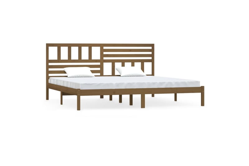 Sengeramme honningbrun heltre furu 200x200 cm - Brun - Møbler - Senger - Sengeramme & sengestamme