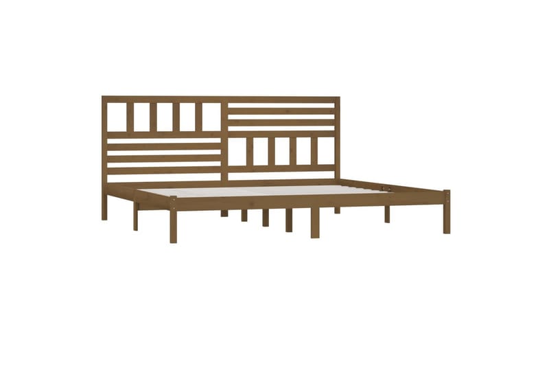 Sengeramme honningbrun heltre furu 200x200 cm - Brun - Møbler - Senger - Sengeramme & sengestamme