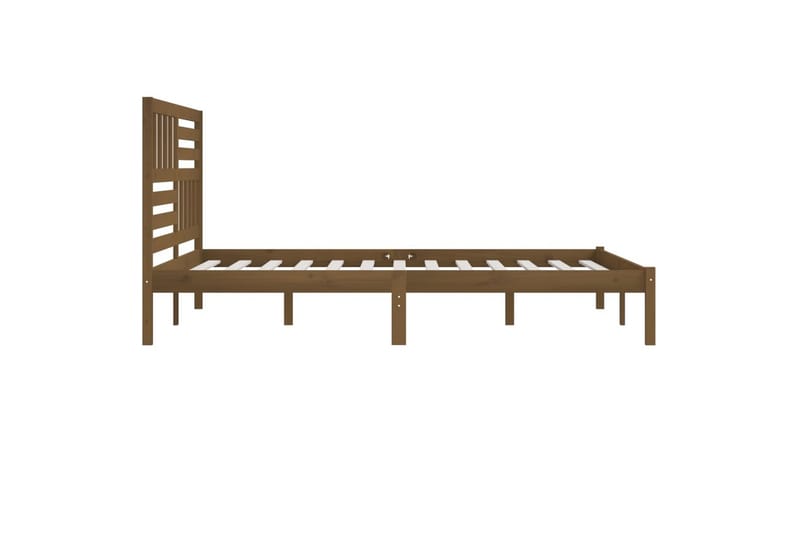 Sengeramme honningbrun heltre furu 200x200 cm - Brun - Møbler - Senger - Sengeramme & sengestamme