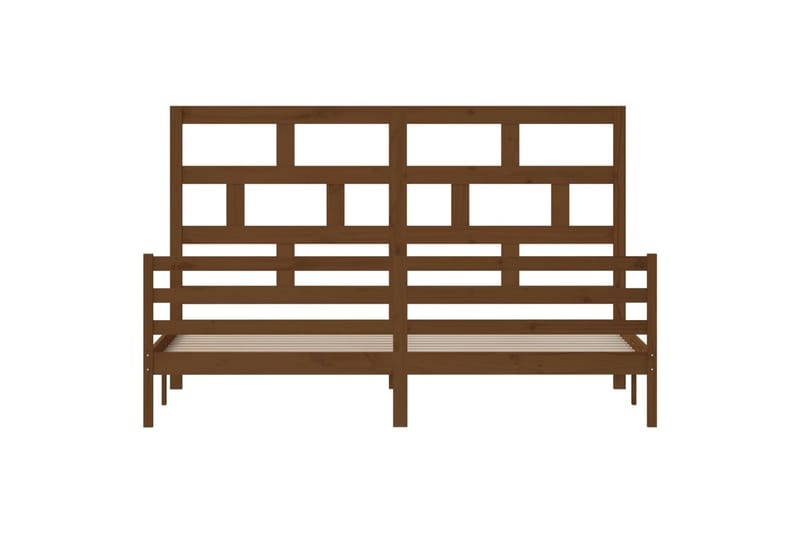 Sengeramme honningbrun heltre furu 200x200 cm - Brun - Møbler - Senger - Sengeramme & sengestamme