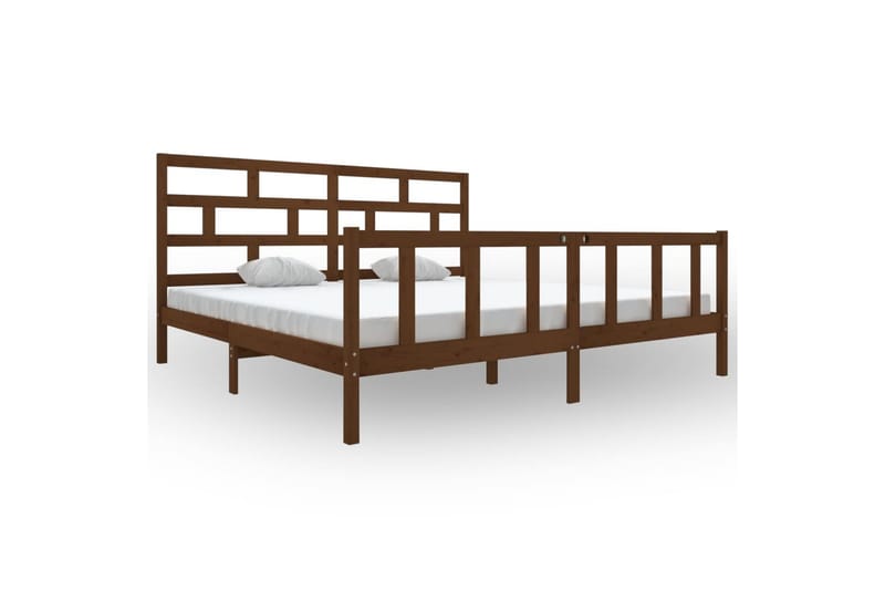 Sengeramme honningbrun heltre furu 200x200 cm - Brun - Møbler - Senger - Sengeramme & sengestamme