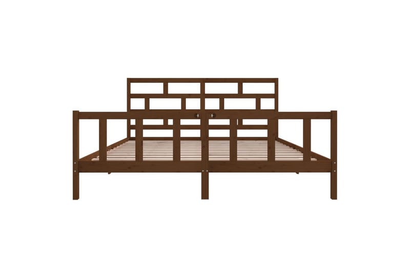 Sengeramme honningbrun heltre furu 200x200 cm - Brun - Møbler - Senger - Sengeramme & sengestamme
