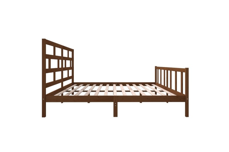 Sengeramme honningbrun heltre furu 200x200 cm - Brun - Møbler - Senger - Sengeramme & sengestamme