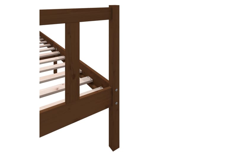 Sengeramme honningbrun heltre furu 200x200 cm - Brun - Møbler - Senger - Sengeramme & sengestamme