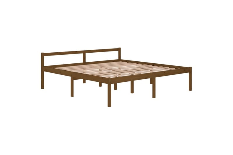 Sengeramme honningbrun heltre furu 200x200 cm - Brun - Møbler - Senger - Sengeramme & sengestamme