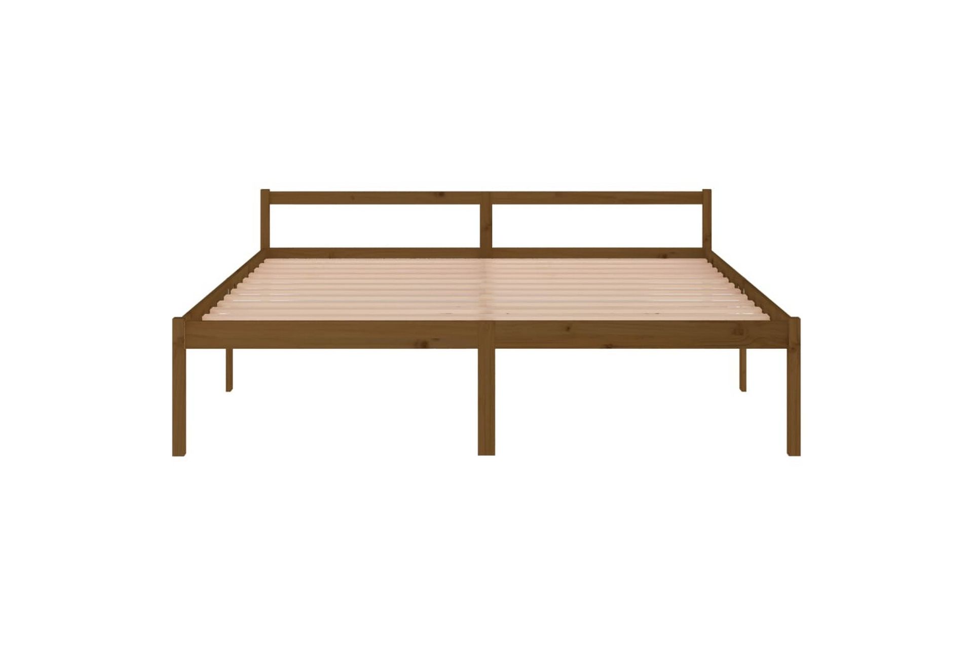 Sengeramme honningbrun heltre furu 200x200 cm - Brun - Møbler - Senger - Sengeramme & sengestamme