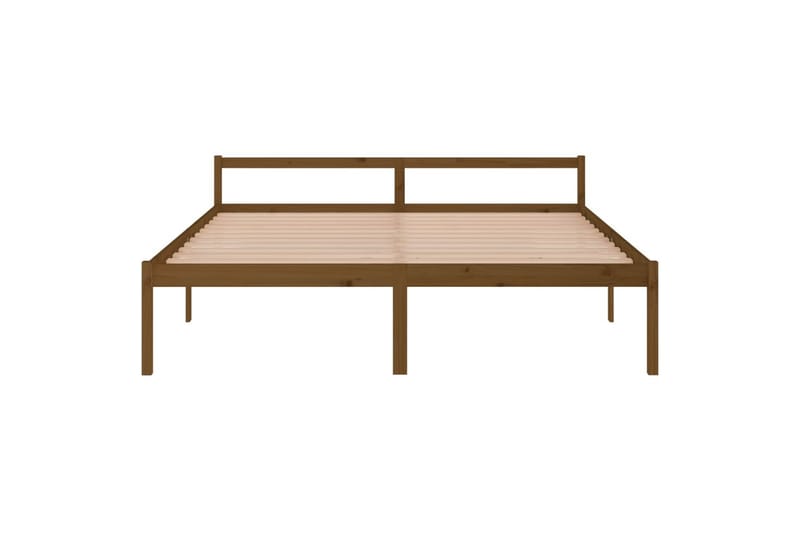 Sengeramme honningbrun heltre furu 200x200 cm - Brun - Møbler - Senger - Sengeramme & sengestamme