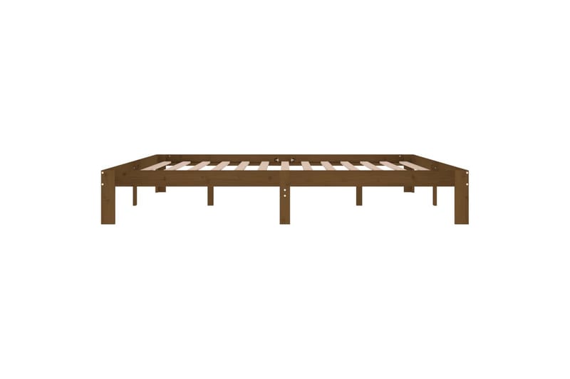 Sengeramme honningbrun heltre furu 200x200 cm - Brun - Møbler - Senger - Sengeramme & sengestamme