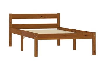 Sengeramme honningbrun heltre furu 90x200 cm - Brun - Møbler - Senger - Sengeramme & sengestamme