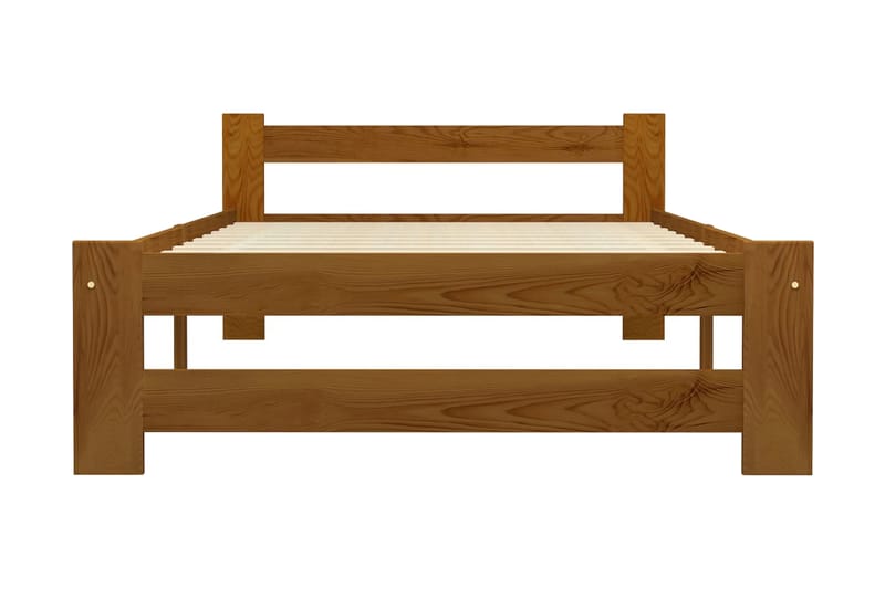 Sengeramme honningbrun heltre furu 90x200 cm - Brun - Møbler - Senger - Sengeramme & sengestamme