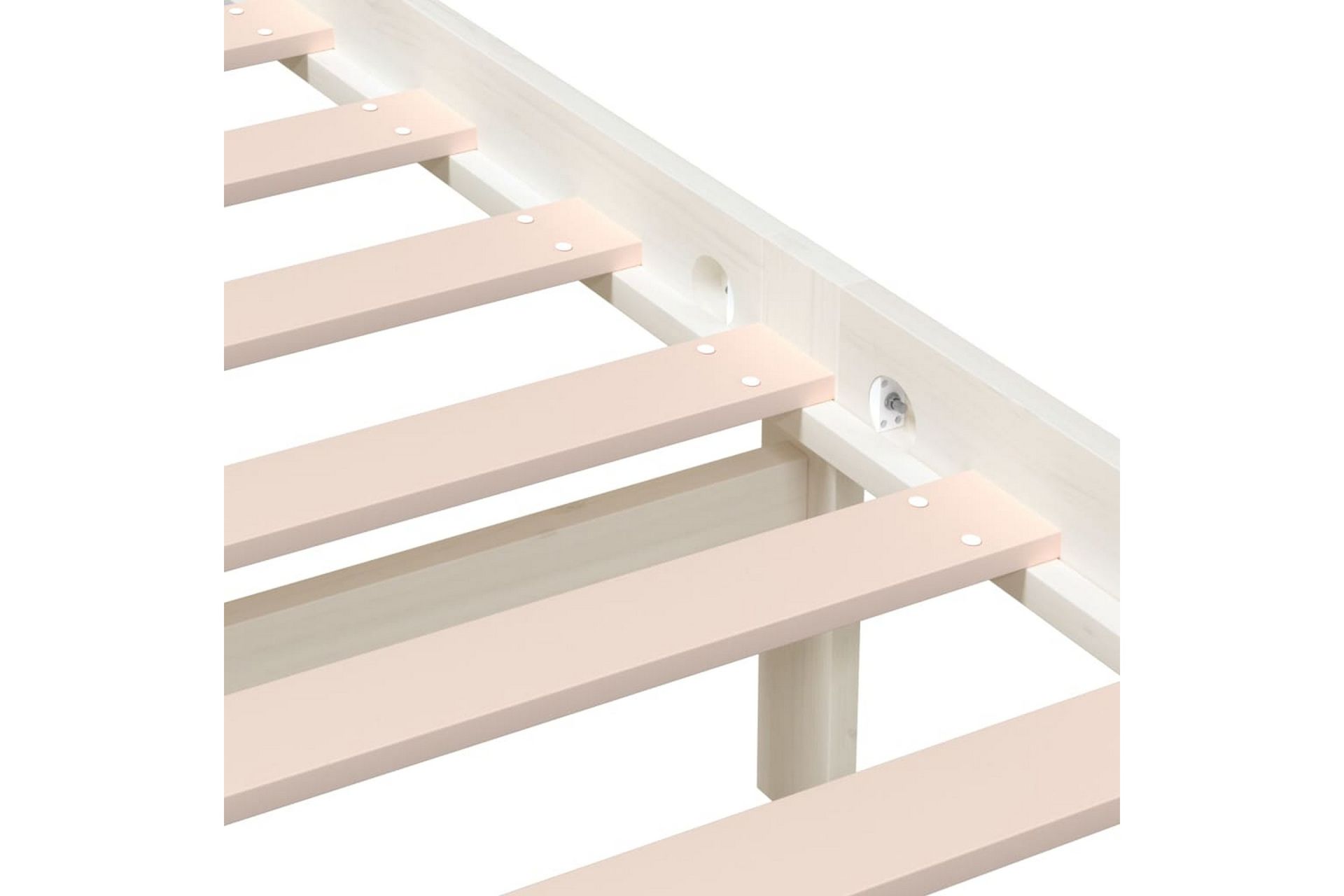 Sengeramme hvit heltre 135x190 cm 4FT6 Double - Hvit - Møbler - Senger - Sengeramme & sengestamme