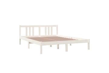 Sengeramme hvit heltre 150x200 cm 5FT King Size - Hvit - Møbler - Senger - Sengeramme & sengestamme