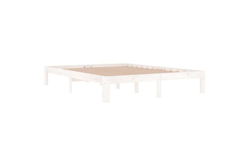Sengeramme hvit heltre 150x200 cm 5FT King Size - Hvit - Møbler - Senger - Sengeramme & sengestamme