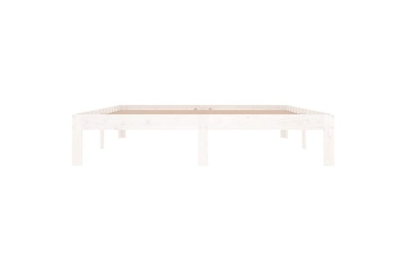 Sengeramme hvit heltre 150x200 cm 5FT King Size - Hvit - Møbler - Senger - Sengeramme & sengestamme