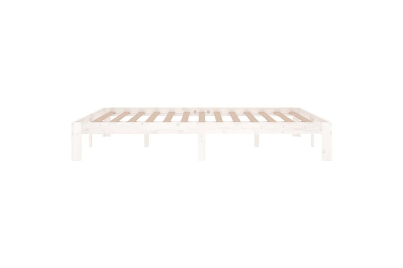 Sengeramme hvit heltre 150x200 cm 5FT King Size - Hvit - Møbler - Senger - Sengeramme & sengestamme