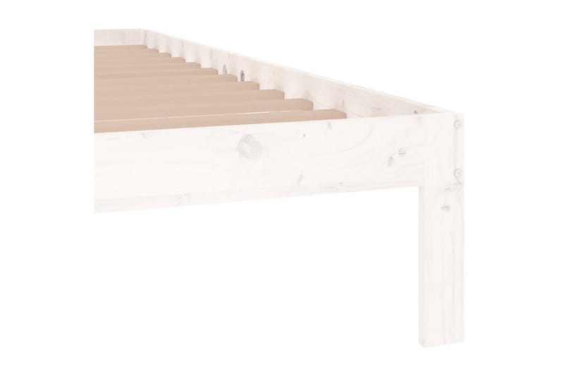 Sengeramme hvit heltre 150x200 cm 5FT King Size - Hvit - Møbler - Senger - Sengeramme & sengestamme
