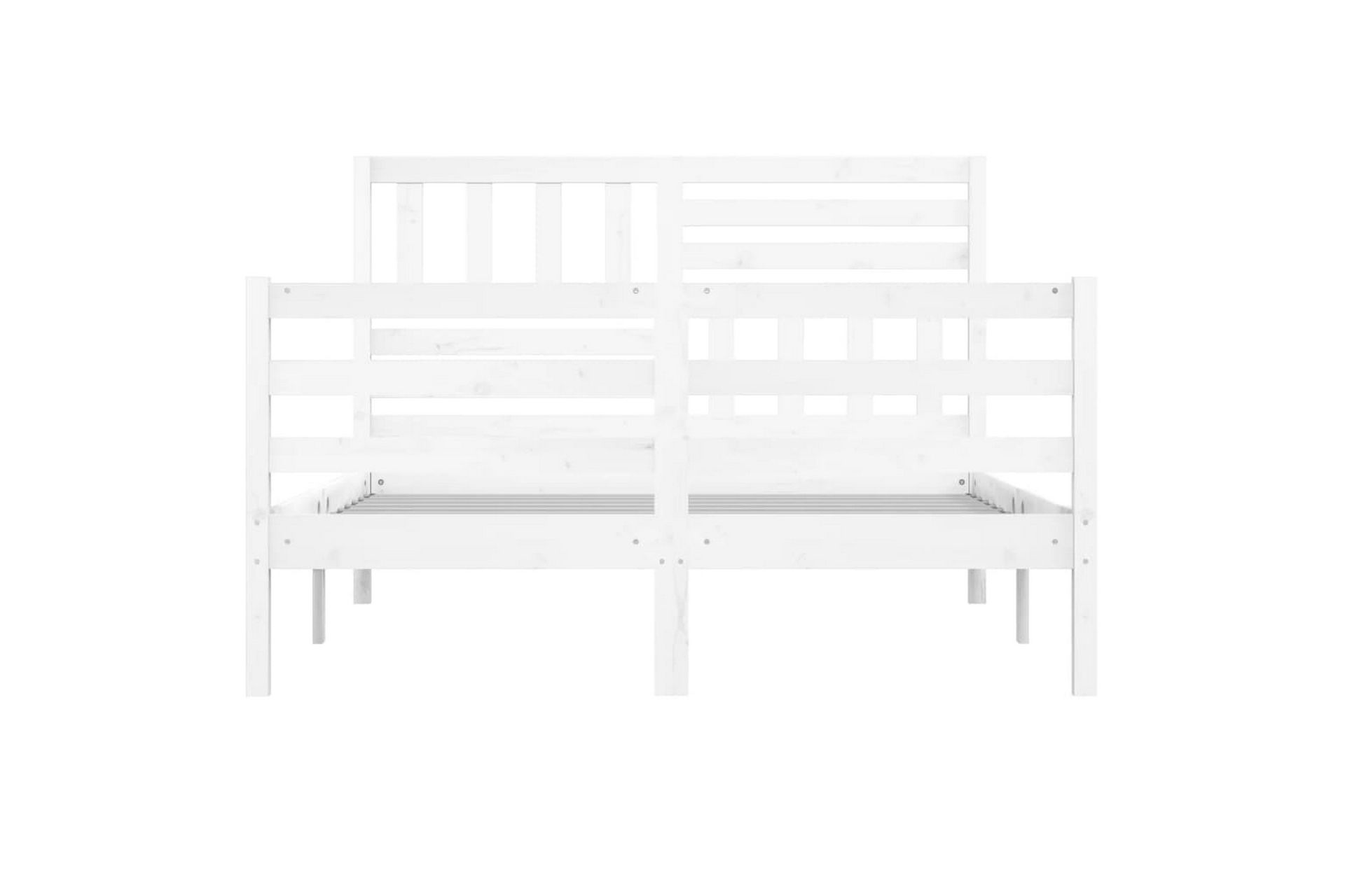 Sengeramme hvit heltre 160x200 cm - Hvit - Møbler - Senger - Sengeramme & sengestamme