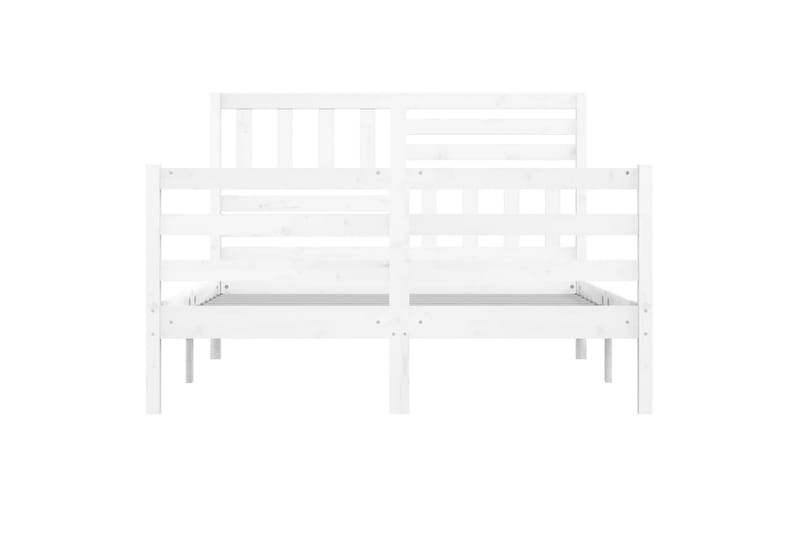 Sengeramme hvit heltre 160x200 cm - Hvit - Møbler - Senger - Sengeramme & sengestamme