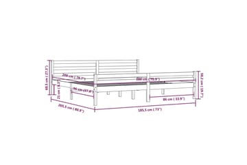 Sengeramme hvit heltre 180x200 cm 6FT Super King - Hvit - Møbler - Senger - Sengeramme & sengestamme