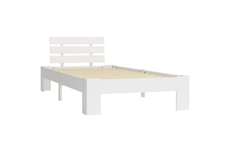 Sengeramme hvit heltre furu 100x200 cm - Hvit - Møbler - Senger - Sengeramme & sengestamme