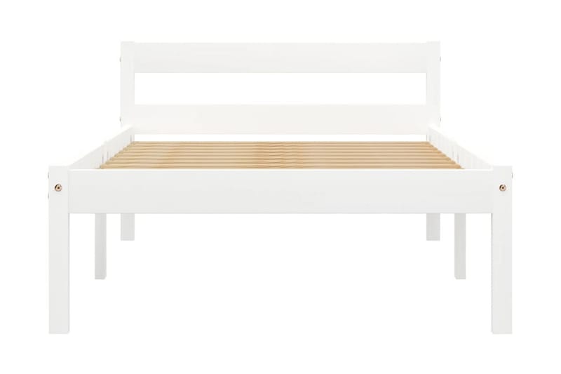 Sengeramme hvit heltre furu 100x200 cm - Hvit - Møbler - Senger - Sengeramme & sengestamme
