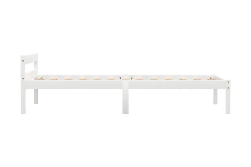 Sengeramme hvit heltre furu 100x200 cm - Hvit - Møbler - Senger - Sengeramme & sengestamme
