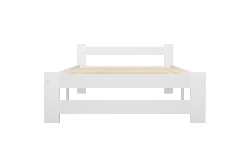 Sengeramme hvit heltre furu 100x200 cm - Hvit - Møbler - Senger - Sengeramme & sengestamme