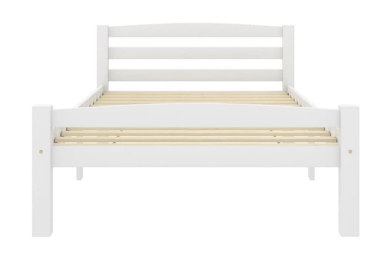 Sengeramme hvit heltre furu 100x200 cm - Hvit - Møbler - Senger - Sengeramme & sengestamme